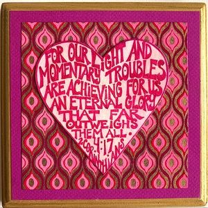 One if a kind handmade scripture art